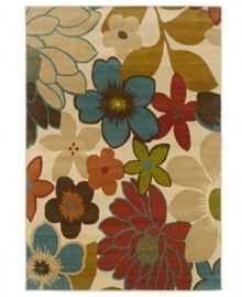 Sink your toes into a vibrant floral garden with splashes of green, blue, orange and red. This lively area rug from Sphinx is woven from plush polypropylene for superior stain resistance and durability, this is the rug you want for those high-traffic areas in your home. Sink your toes into a vibrant floral garden with splashes of green, blue, orange and red. This lively area rug from Sphinx is woven from plush polypropylene for superior stain resistance and durability, this is the rug you want for those high-traffic areas in your home.