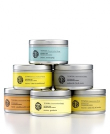 Replenish and repair with complex but incredibly soothing natural fragrances from Towra Range by Ecoya. Beautifully labeled tins filled with soy wax candles are an essential step toward relaxation. Replenish and repair with complex but incredibly soothing natural fragrances from Towra Range by Ecoya. Beautifully labeled tins filled with soy wax candles are an essential step toward relaxation.