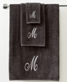 Utterly classic, this Initial Script hand towel gives your bathroom that personal touch it deserves in a completely elegant design. Features a beautifully embroidered script letter of your choice on a soft cotton ground. Utterly classic, this Initial Script hand towel gives your bathroom that personal touch it deserves in a completely elegant design. Features a beautifully embroidered script letter of your choice on a soft cotton ground.