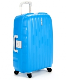Color for the lines. Setting your bag apart from the rest, the eye-catching exterior pops out in busy terminals and pickups. A durable hardside design maneuvers effortlessly on spinner wheels and stands up during the push and go of travel, keeping tabs on your belongings with an unbeatable three-point closure system and an interior elastic tie-down system that ensures wrinkle-free arrivals. 10-year limited warranty. Color for the lines. Setting your bag apart from the rest, the eye-catching exterior pops out in busy terminals and pickups. A durable hardside design maneuvers effortlessly on spinner wheels and stands up during the push and go of travel, keeping tabs on your belongings with an unbeatable three-point closure system and an interior elastic tie-down system that ensures wrinkle-free arrivals. 10-year limited warranty.