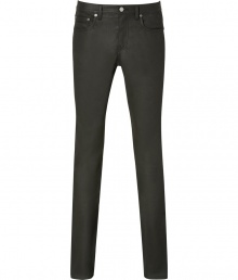 With their edgy slim cut and jet black coloring, Belstaffs coated stretch denim jeans guarantee that cool moto feel to your look - Classic five-pocket style, button closure, belt loops, slim fit - Pair with modern knitwear and broken-in boots