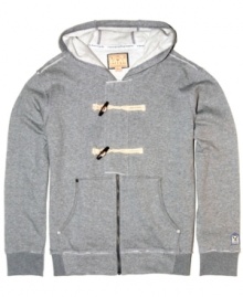 Classic toggle closure gives this hoodie from Triple Fat Goose a step up from your ordinary casual wear.