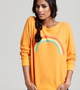 Electric and eclectic, this rainbow-emblazoned WILDFOX sweatshirt shows your true colors.