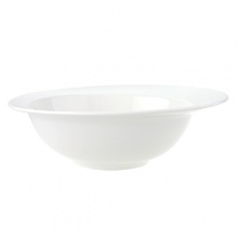 An asymmetrical shape in crisp white porcelain fashions a modern statement in Villeroy & Boch's Flow collection. Easy to pair with your existing dinnerware, it is equally suited to casual and fine dining occasions.