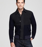Shades of Grey By Micah Cohen Clasp Front Flight Jacket