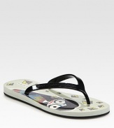 Quirky-printed footbed enlivens this classic thong design. Rubber upperRubber soleImportedOUR FIT MODEL RECOMMENDS ordering one half size down as this style runs large. 