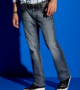 Get your daily dose of denim with these regular-fit jeans from INC International Concepts.