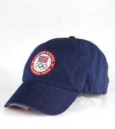 Finished with signature embroidery, our cotton twill sport cap celebrates Team USA's participation in the 2012 Olympics.