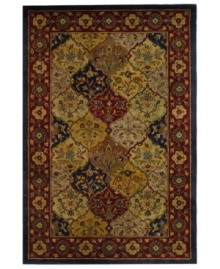 An elegant addition. With rich jewel tones and an opulent pattern, Safavieh's Heritage rug takes any room from attractive to stunning in moments. Hand-tufted of pure wool with strong cotton backing, the rug can withstand even the most highly traveled areas of your home. (Clearance) An elegant addition. With rich jewel tones and an opulent pattern, Safavieh's Heritage rug takes any room from attractive to stunning in moments. Hand-tufted of pure wool with strong cotton backing, the rug can withstand even the most highly traveled areas of your home. (Clearance)