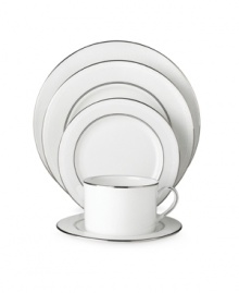 Express the best of taste at the table with Cypress Point dinnerware from kate spade new york. Lustrous banded details give the 5-piece place setting a crisp, clean finish. Express the best of taste at the table with Cypress Point dinnerware from kate spade new york. Lustrous banded details give the 5-piece place setting a crisp, clean finish.