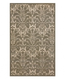 Enjoy the elegant appeal and fancy flourishes of classic silver damask updated with more modern lines. Liora Manne presents an area rug that delivers exceptional style for today's home, hand-tufted in India from 100% wool that feels heavenly plush underfoot. Enjoy the elegant appeal and fancy flourishes of classic silver damask updated with more modern lines. Liora Manne presents an area rug that delivers exceptional style for today's home, hand-tufted in India from 100% wool that feels heavenly plush underfoot.
