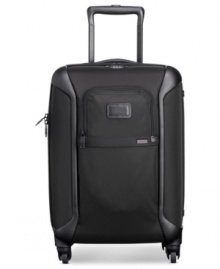 Full speed ahead! A marriage of innovative design & sleek style, this lightweight travel pro is crafted from a smart hybrid blend of flexible ballistic nylon & protective hardside material. An extra-large packing capacity coasts effortlessly on 360º spinners that are brilliantly guided by Tumi's patented impact-resistant X-Brace™ handle system, which stands up to the wear & tear of busy travel. Lifetime warranty. Full speed ahead! A marriage of innovative design & sleek style, this lightweight travel pro is crafted from a smart hybrid blend of flexible ballistic nylon & protective hardside material. An extra-large packing capacity coasts effortlessly on 360º spinners that are brilliantly guided by Tumi's patented impact-resistant X-Brace™ handle system, which stands up to the wear & tear of busy travel. Lifetime warranty.