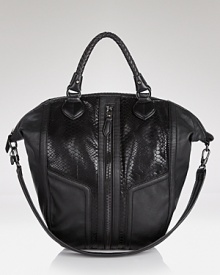 Daytime style gets a downtown edge with this python-embossed tote from Sam Edelman. In an on-trend texture, it will bring a fashion-forward finish to your look.