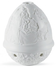 A traditional symbol of the season, this candle holder features a handcrafted nativity scene in beautiful white porcelain that glows beautifully when a candle is lit. From Lladro. A traditional symbol of the season, this candle holder features a handcrafted nativity scene in beautiful white porcelain that glows beautifully when a candle is lit. From Lladro.