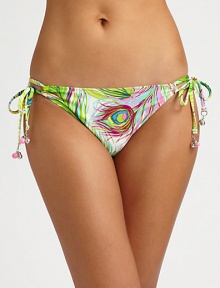 A classic stretch style complemented by a whimsical print.Playful, beaded side ties87% nylon/13% spandexFully linedHand washImported Please note: Bikini top sold separately. 