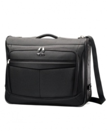 The unique design of this full-featured garment bag opens like a book, allowing you easy access to your belongings at all times. Greet each day away from home with a wrinkle-free look made possible by hanger clip, multiple organizing pockets and an extender panel that makes sorting belongings a real cinch. 10-year warranty. Qualifies for Rebate The unique design of this full-featured garment bag opens like a book, allowing you easy access to your belongings at all times. Greet each day away from home with a wrinkle-free look made possible by hanger clip, multiple organizing pockets and an extender panel that makes sorting belongings a real cinch. 10-year warranty. Qualifies for Rebate
