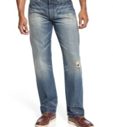 With just enough distressing for modern edge, these Sean John jeans are always a perfect fit.