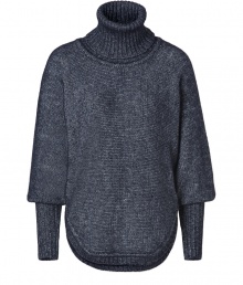Exquisitely soft and equally chic, Antonia Zanders oversized turtleneck pullover lends a cool modern finish to every outfit - Ribbed turtleneck, long bishop sleeves, ribbed cuffs, rounded hemline, cabled back - Straight silhouette - Team with chunky jewelry and figure-hugging skinny trousers Exquisitely soft and equally chic, Antonia Zanders oversized turtleneck pullover lends a cool modern finish to every outfit - Ribbed turtleneck, long bishop sleeves, ribbed cuffs, rounded hemline, cabled back - Straight silhouette - Team with chunky jewelry and figure-hugging skinny trousers