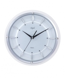 A pretty clock that won't make a peep, this noiseless Opal Clocks design features soft blue and pearl tones under a glass dome. With silvertone metal hash-marks on the hour. A pretty clock that won't make a peep, this noiseless Opal Clocks design features soft blue and pearl tones under a glass dome. With silvertone metal hash-marks on the hour.