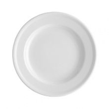 Just like a downtown loft, this dinner plate from Thomas for Rosenthal has a cool and clean look - an excellent match for a contemporary table.