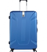 Eight, just great! Set on eight 360º spinner wheels, this dependable suitcase is ready to roll at every corner, twist and turn. Absorbing impact and protecting your belongings in divided interior compartments, the hardside construction is the perfect travel choice and expands 2 for extra packing capacity.