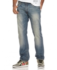 Whether you're staying in or stepping out, these Rocawear jeans will have you doing so in comfortable style. Whether you're staying in or stepping out, these Rocawear jeans will have you doing so in comfortable style.