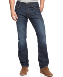 From the brand that turned designer jeans into a fashion phenomenon-and hasn't stopped since. Calvin Klein Jeans in a straight cut sewn from this season's dark wash denim. From the brand that turned designer jeans into a fashion phenomenon-and hasn't stopped since. Calvin Klein Jeans in a straight cut sewn from this season's dark wash denim.