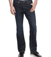 Perk up your case of the basic blues with these dark wash jeans from Kenneth Cole.