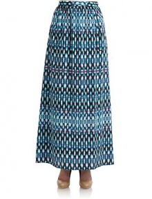 THE LOOKAllover ikat printBanded waistDual seam pocketsTHE FITAbout 45 from waist to hemTHE MATERIALSilkCARE & ORIGINDry cleanImportedModel shown is 5'9½ (176cm) wearing US size 4. THE LOOKAllover ikat printBanded waistDual seam pocketsTHE FITAbout 45 from waist to hemTHE MATERIALSilkCARE & ORIGINDry cleanImportedModel shown is 5'9½ (176cm) wearing US size 4.