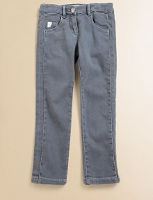 Give her the gift of must-have style. These grey jeans with the beloved five-pocket design offer a hint of stretch for a comfy fit.Button closureZip flyBelt loopsFive-pocket styleLogo detail on coin pocket98% cotton/2% elastaneMachine washImported Give her the gift of must-have style. These grey jeans with the beloved five-pocket design offer a hint of stretch for a comfy fit.Button closureZip flyBelt loopsFive-pocket styleLogo detail on coin pocket98% cotton/2% elastaneMachine washImported