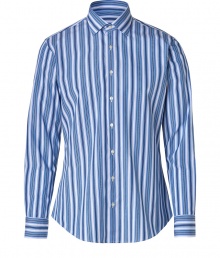 Playful and chic with its bright striping, Etros cotton button-down lends a characteristic fun edge to any outfit - Cutaway collar, long sleeves, buttoned cuffs, button-down front, shirttail hemline - Modern slim fit - Wear with a bright leather belt, tailored trousers and loafers Playful and chic with its bright striping, Etros cotton button-down lends a characteristic fun edge to any outfit - Cutaway collar, long sleeves, buttoned cuffs, button-down front, shirttail hemline - Modern slim fit - Wear with a bright leather belt, tailored trousers and loafers