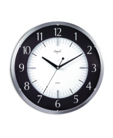 No tick, no tock. This sound-free wall clock offers smart, contemporary design with a white dial and glass dome highlighting every hour in the day. With silvertone case. No tick, no tock. This sound-free wall clock offers smart, contemporary design with a white dial and glass dome highlighting every hour in the day. With silvertone case.