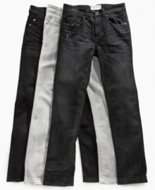For the boy who likes to keep current with fashion trends, these super skinny denim jeans are exactly what he'll want to wear. For the boy who likes to keep current with fashion trends, these super skinny denim jeans are exactly what he'll want to wear.