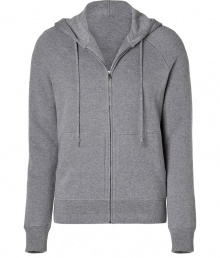 The classic hoodie goes luxe with this cashmere-blend version from Jil Sander - Hood with drawstring, front zip closure, split kangaroo pocket, ribbed cuffs and hem - Wear with straight leg jeans, a tee, and retro-inspired trainers The classic hoodie goes luxe with this cashmere-blend version from Jil Sander - Hood with drawstring, front zip closure, split kangaroo pocket, ribbed cuffs and hem - Wear with straight leg jeans, a tee, and retro-inspired trainers