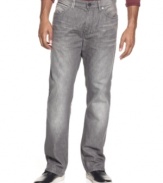 In a smokey gray, these jeans from Sean John set your bold style in stone.