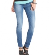 In a medium wash, these GUESS? skinny jeans are perfect for everyday style!