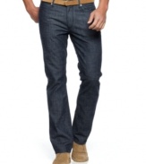 Don't let heavy denim drag you down this season with these lightweight jeans from Perry Ellis.