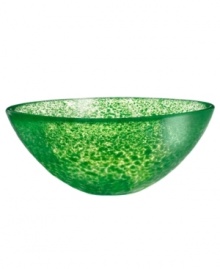 Speckled with a crisp shade of green, the Tellus crystal bowl makes a brilliant centerpiece for the dining room or coffee table. Its minimalist shape is perfect for holding hard candies or potpourri but looks simply stunning all on its own. Speckled with a crisp shade of green, the Tellus crystal bowl makes a brilliant centerpiece for the dining room or coffee table. Its minimalist shape is perfect for holding hard candies or potpourri but looks simply stunning all on its own.