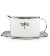 Velvet skies filled with glittering stars. The cacophony of crickets, your very own symphony. The whimsical pattern of dragonflies and ladybugs decorating June Lane dinnerware makes dinner at eight a magical experience.