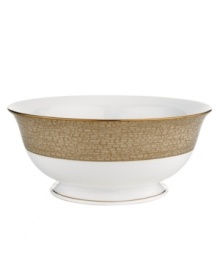 Adorned with delicate beetles and dragonflies, this classically shaped fine china serving bowl combines simple elegance with casual style. The gold wing border makes your tabletop shine with elegance while the classic shape and delicate pattern exude style. Adorned with delicate beetles and dragonflies, this classically shaped fine china serving bowl combines simple elegance with casual style. The gold wing border makes your tabletop shine with elegance while the classic shape and delicate pattern exude style.