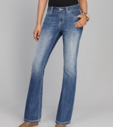 INC's most-beloved petite bootcut jeans are back with a sassy addition: sequin sparkle on the back patch pockets!