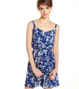 Painted in the prettiest abstract floral print, this casual day dress from BeBop flaunts your botanical love!