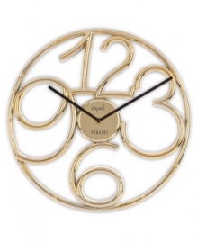 Giant sculpted numbers and a polished chrome or golden finish lend this Opal Clocks timepiece to ultra-modern settings. Giant sculpted numbers and a polished chrome or golden finish lend this Opal Clocks timepiece to ultra-modern settings.