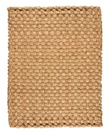 A braided weave of natural jute presents subtle coloring and lush texture in the Killimanjaro area rug. Loomed in India by hand, it offers all the softness of conventional area rugs, yet presents marked, understated flair. A braided weave of natural jute presents subtle coloring and lush texture in the Killimanjaro area rug. Loomed in India by hand, it offers all the softness of conventional area rugs, yet presents marked, understated flair.