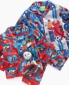 If he's a fan of Thomas the Tank Engine or Elmo, this sleep coat and pants set will become a bed-time favorite.
