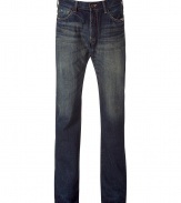 Classic dark blue five-pocket jeans - These super cool jeans have a relaxed vibe and a lot of style - Pair with trainers, a t-shirt, and a blazer for downtown-approved sophistication - Try with a pullover, motorcycle boots, and a leather jacket