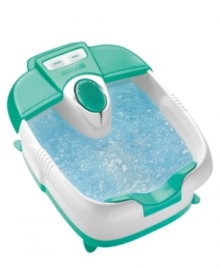Spa treatment... at home! Sink your feet into a luscious bath of hot bubbles, soothing vibrations and deep tissue massaging. The super quiet operation of this relaxing foot bath lets you experience the ultimate in comfort. 1-year warranty. Model FB30. Spa treatment... at home! Sink your feet into a luscious bath of hot bubbles, soothing vibrations and deep tissue massaging. The super quiet operation of this relaxing foot bath lets you experience the ultimate in comfort. 1-year warranty. Model FB30.