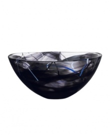 A colorful, abstract print on lead-free crystal lends your home decor modern appeal. A colorful, abstract print on lead-free crystal lends your home decor modern appeal.
