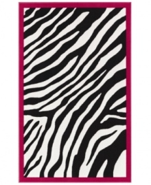 To dye for: the perfect accessory for oh-so-cool rooms is this 4Ever Young rug from Dalyn. Featuring a bold tie-dye zebra print in black and white, the soft rug is woven of nylon for easy cleaning and durability. To dye for: the perfect accessory for oh-so-cool rooms is this 4Ever Young rug from Dalyn. Featuring a bold tie-dye zebra print in black and white, the soft rug is woven of nylon for easy cleaning and durability.