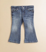 The mini version of an iconic 7 For All Mankind style made from an Italian stretch-cotton fabrication.Button closureZip flyFive-pocket styleAdjustable waistbandBelt loopsMetal rivet details Intricate topstitching on back pockets98% cotton/2% spandexMachine washImported of Italian fabric